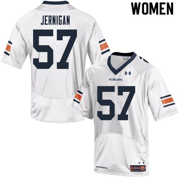 Women's Auburn Tigers #57 Avery Jernigan White 2020 College Stitched Football Jersey